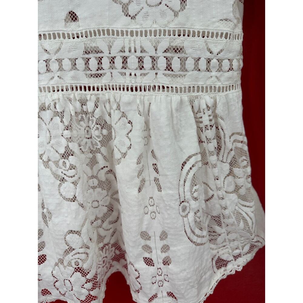 Spell & The Gypsy Collective Designs White Lace Clover Top Blouse Size Small - Picture 6 of 16